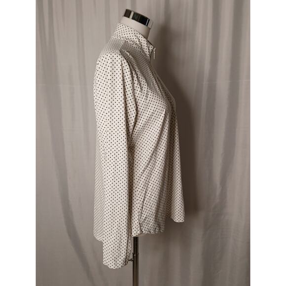 GG Blue Luxe Sport Long Sleeve Mock Neck Quarter Zip Vented Mesh Shirt Large - Picture 12 of 12